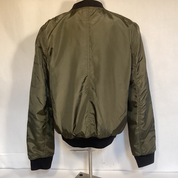 Sebby Olive Green Bomber Jacket with Patches Women’s size Large - Picture 6 of 14